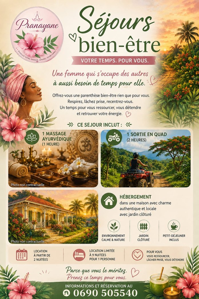 Affiche Séjours bien-être Pranayane : votre temps, pour vous